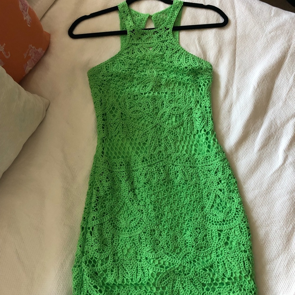 Lilly Pulitzer Jaimie Crochet Dress Green XXS